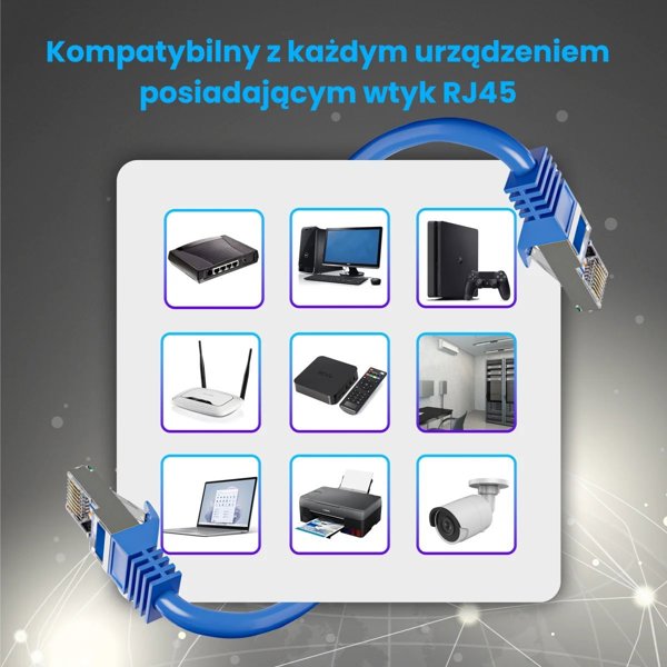 Extralink Κατηγορία 8.1 S/FTP 10m 40G Μπλε | Patchcord LAN | Χαλκός Δικτυακό καλώδιο συνεστραμμένου ζεύγους