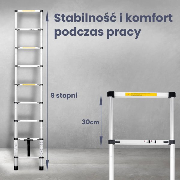 EXTRALINK TELESCOPIC LADDER LAD26ST 2.6 M