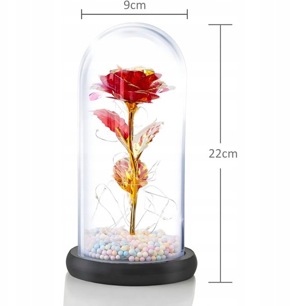 Extralink HOME ΑΙΩΝΙΟ ΤΡΙΑΝΤΑΦΥΛΛΟ ΣΕ ΓΥΑΛΙ LED ΚΟΚΚΙΝΟ W-860