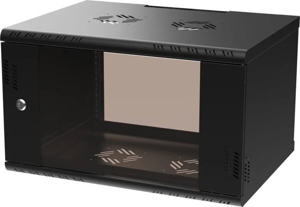 ExtraLink EXTRALINK PREMIUM 6U 600X450 WALL-MOUNTED RACKMOUNT CABINET BLACK