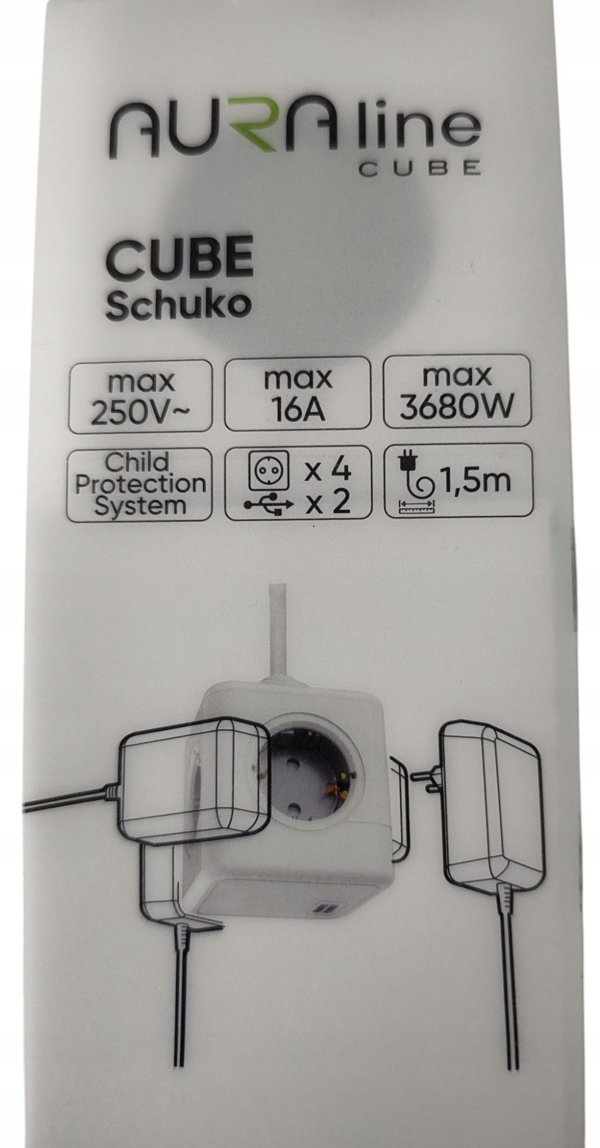ΠΟΛΥΜΠΡΙΖΟ 4XSOC+2XUSB 1.5M AURA LINE