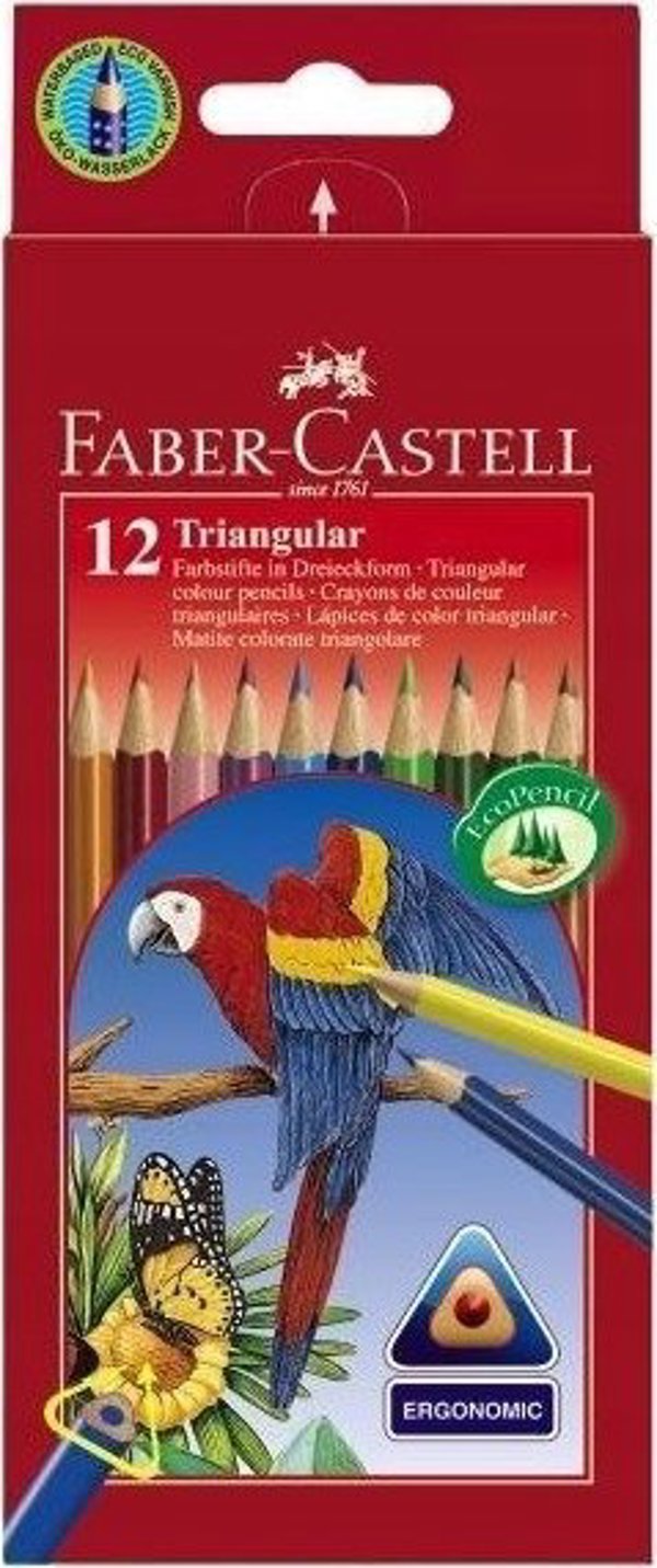 Faber-Castell FABER-CASTELL Μολύβι χρωματιστό τριγωνικό 12 τεμάχια σε χάρτινη θήκη