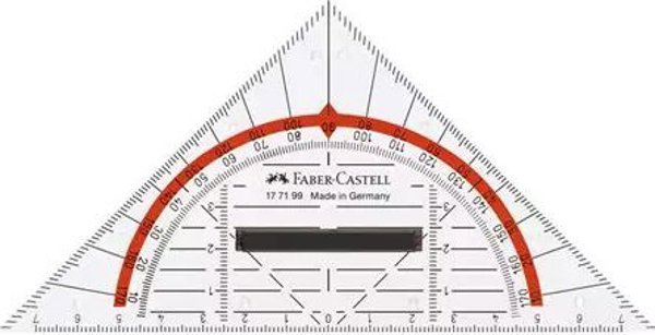 Faber-Castell FABER-CASTELL Γεωμετρικό Τρίγωνο μικρό με λαβή 14cm