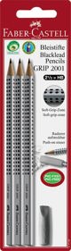 Faber-Castell FABER-CASTELL Μολύβι Grip 2001 HB 3x +Γόμα BK