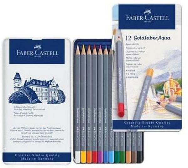 Μολύβια ακουαρέλας Faber-Castell Goldfaber 12 χρωμάτων (114612) 1804604 4005401146124