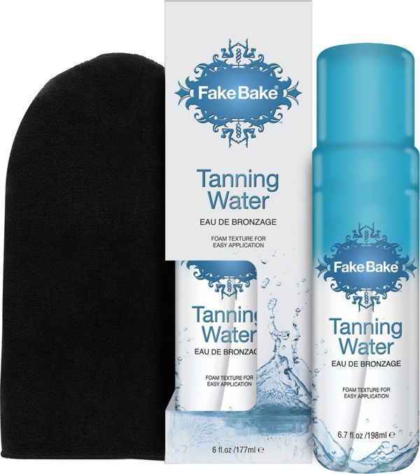 Fake Bake Tanning Water αυτομαυριστικό σε μορφή υδαρούς αφρού 198ml + γάντι