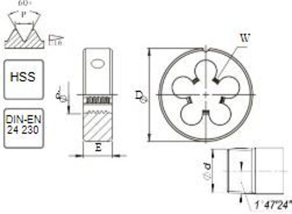 Fanar Narzynka NPT 1" -11.1/2 DIN-24230 HSS 800 (N1-121001-4639)