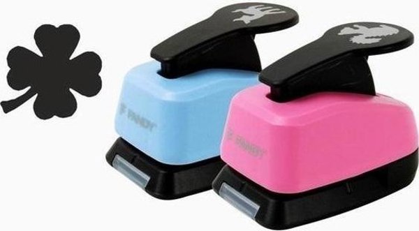 FANDY Διακοσμητικός Διατρητής Χειροτεχνίας 25mm Σχέδιο Τριφύλλι, MIX Χρώματα
