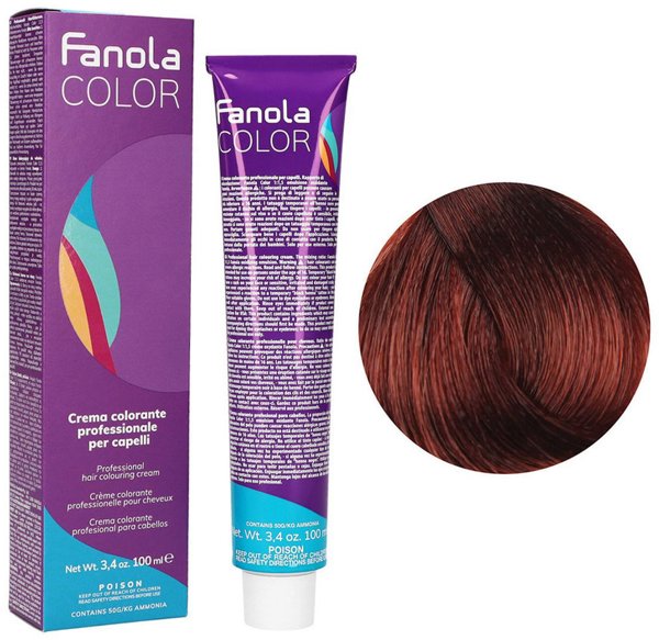 Fanola Κρέμα βαφής μαλλιών 100ml Ανοιχτό Καστανό Χάλκινο Κόκκινο (5.46)