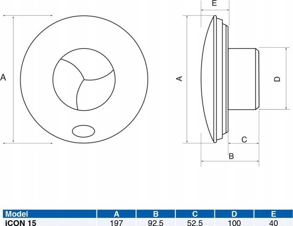 Ανεμιστήρας AirFlow iCON 15 O100mm 68 m3/ώρα
