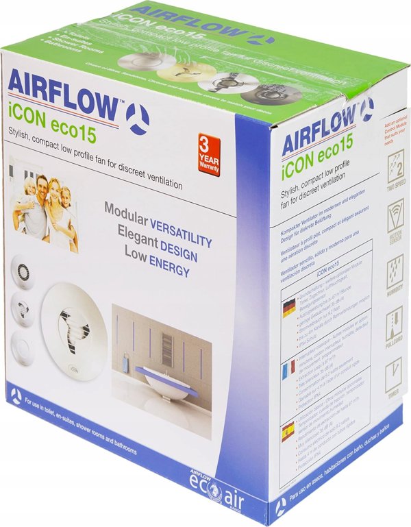 Ανεμιστήρας AirFlow iCON 15 O100mm 68 m3/ώρα