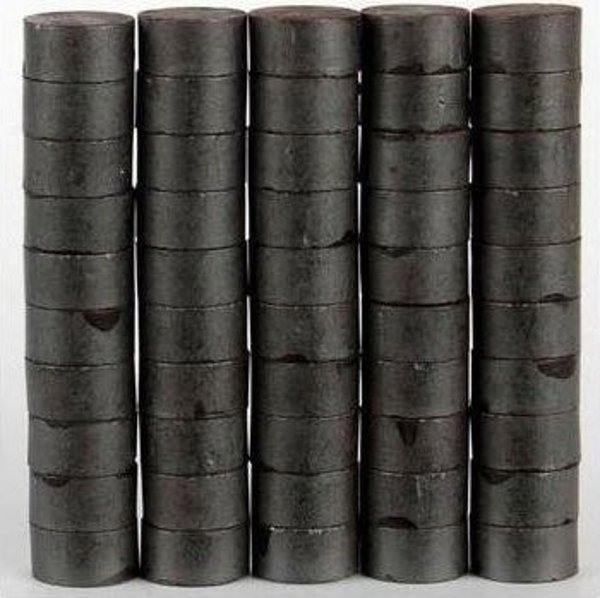 Μαγνήτες FANDY Φερρίτη, 10mm, Μαύροι, 50 Τεμάχια