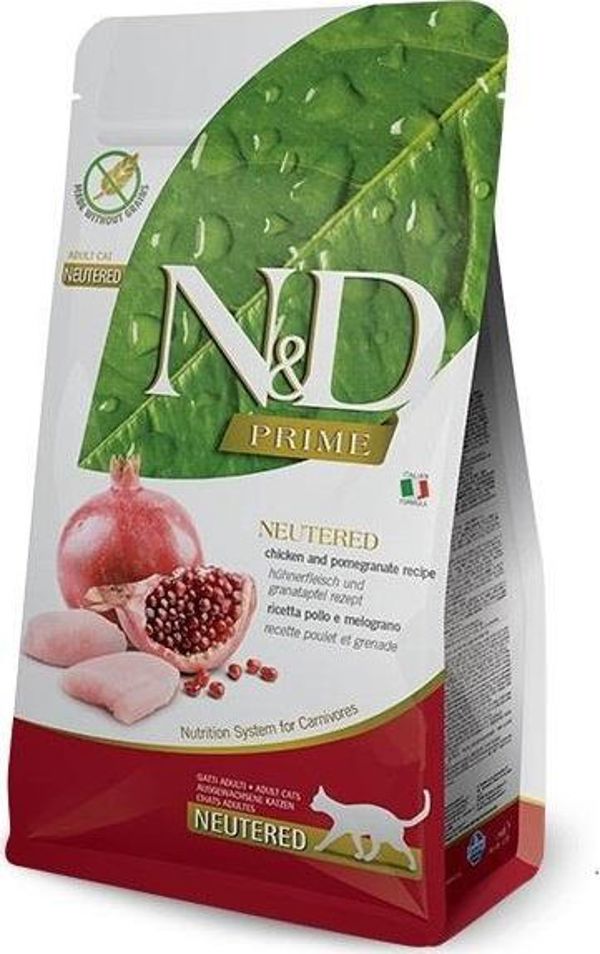 Farmina N&D Prime Cat Neutered - Κοτόπουλο & Ρόδι Ενήλικες 5kg