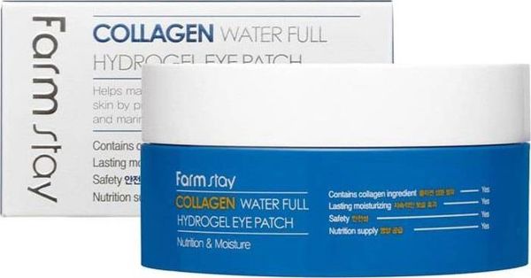 Farmstay Collagen Water Full Hydrogel Eye Patch κολλαγόνο υδρογέλη επιθέματα ματιών 60τμχ