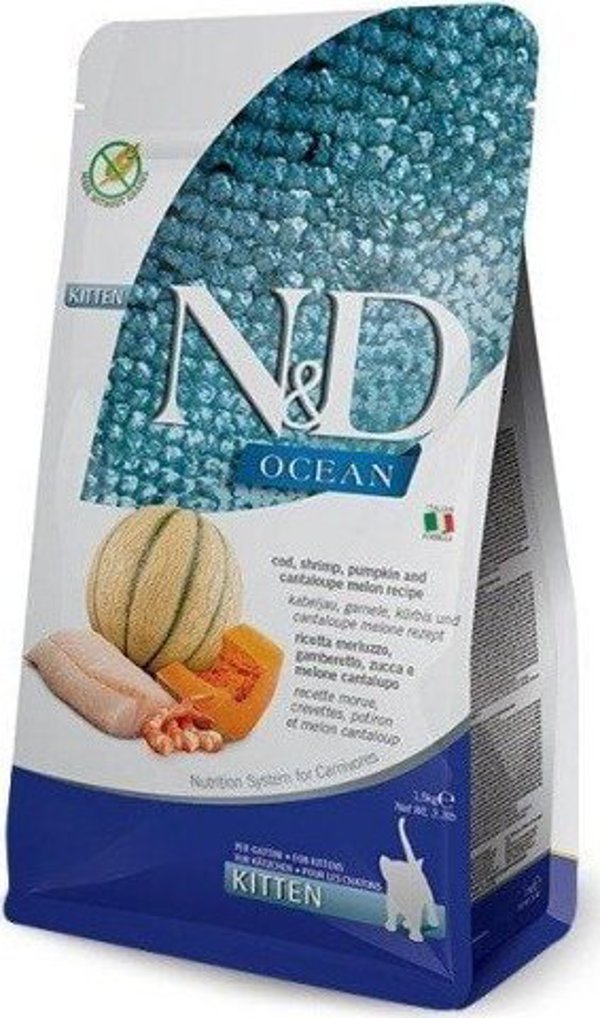 Farmina N&D Ocean - τροφή για γατάκια μπακαλιάρος 1,5 kg