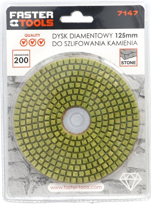 Faster Tools FASTER TOOLS διαμαντόδισκος για λείανση πέτρας 125 mm g. 200 one size