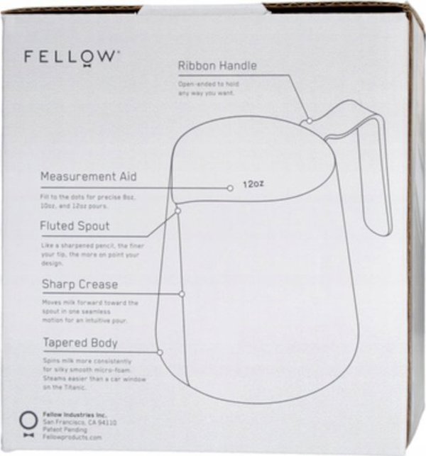 Fellow Fellow Eddy Pitcher - Ασημένια κανάτα γάλακτος 530 ml