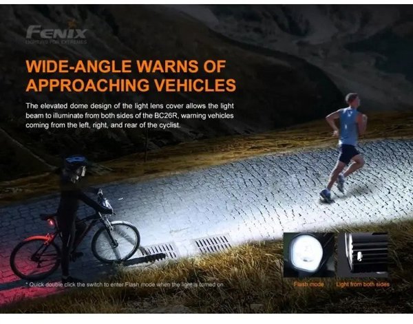 Fenix Εμπρόσθιο φως ποδηλάτου Fenix BC26R, μαύρο