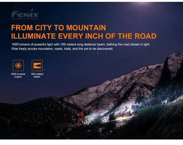 Fenix Εμπρόσθιο φως ποδηλάτου Fenix BC26R, μαύρο
