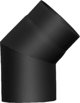Ferrolux Γωνία Καμινάδας 45° 130mm Μαύρο Χρώμα