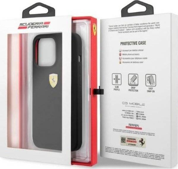 Ferrari Ferrari FESSIHMP13XBK iPhone 13 Pro Max 6,7" μαύρη σκληρή θήκη σιλικόνης MagSafe NoSize