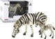 Σετ 2 Φιγούρες Zebra με Νεαρή Ζέβρα Φιγούρα Ζώα LeanToys