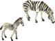 Σετ 2 Φιγούρες Zebra με Νεαρή Ζέβρα Φιγούρα Ζώα LeanToys