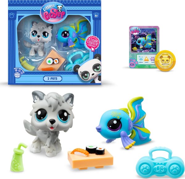 Φιγούρα Inne LITTLEST PET SHOP ΔΙΠΛΟ ΠΑΚΕΤΟ 2 φιγούρες ΣΚΥΛΑΚΙΑ ζωάκια για ΣΥΛΛΟΓΗ συλλογή