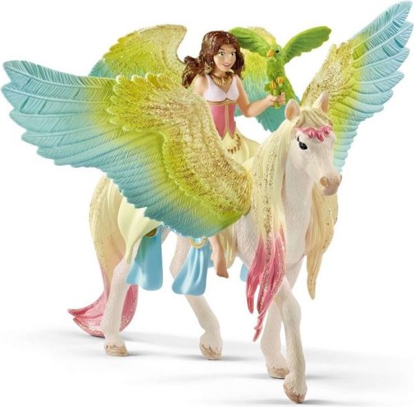 Φιγούρα Schleich Φιγούρα - Νεράιδα Surah με ιπτάμενο Πήγασο (70566)