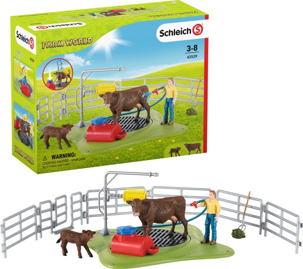 Σταθμός πλυσίματος αγελάδων Schleich Schleich Farm World, φιγούρα παιχνιδιού