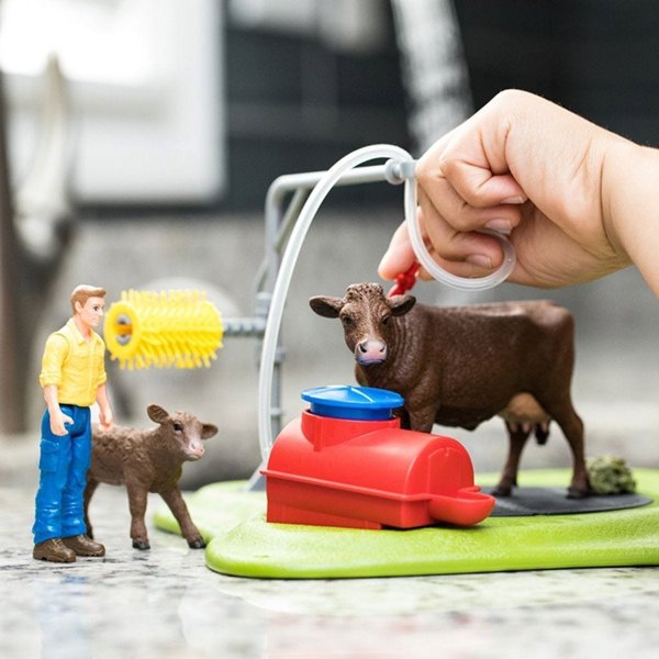 Σταθμός πλυσίματος αγελάδων Schleich Schleich Farm World, φιγούρα παιχνιδιού