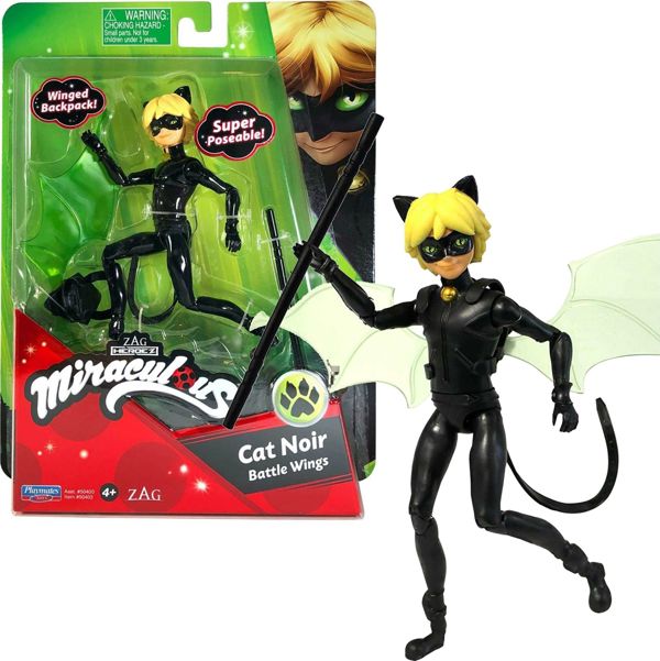 Playmates Toys Φιγούρα Miraculous Cat Noir με Αξεσουάρ (50403) - Για Κορίτσια 4+ Ετών