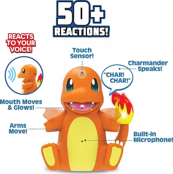 Φιγούρα Jazwares POKEMON CHARMANDER ΜΕ ΗΧΟ ΚΑΙ ΦΩΣ