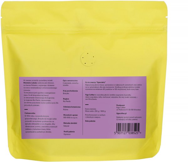 Figa Coffee - κόκκοι καφέ Βραζιλία Monteiro Lobato Natural Espresso 250 g