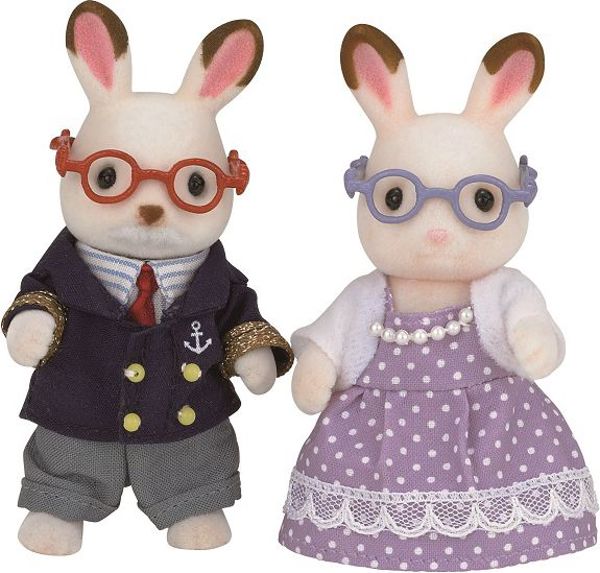 Φιγούρα Epoch Sylvanian Families Παππούδες κουνελιών με σοκολατένια αυτιά (5190)