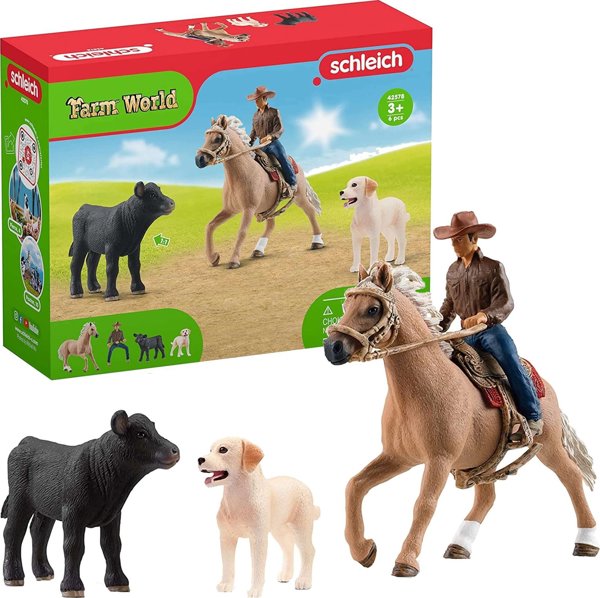 Φιγούρα Schleich Schleich Farm World ιππασία δυτικού τύπου, φιγούρα παιχνιδιού