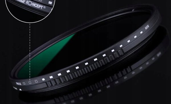 K&F Concept Φίλτρο ND2-ND400 Ρυθμιζόμενο Slim Full Grey 55mm, Επαγγελματικό Φίλτρο Φακού UHD με Μπλε Επίστρωση