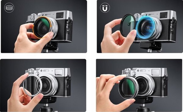 Φίλτρο Kf Φίλτρο Διάχυσης Black Diffusion 1/4 Nano-x K&f Concept Για Fujifilm X100 X100s X100vi X100f / Kf01.2704