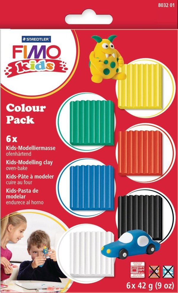 Σετ Πηλός Fimo Kids Color Pack, 6 Τεμάχια, Πολύχρωμο, για Παιδιά 8+ Ετών