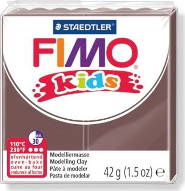 Fimo Πηλός Θερμοσκληρυνόμενος Kids, Καφέ, 42g, Πλαστική Μάζα για Χειροτεχνίες και Κατασκευές