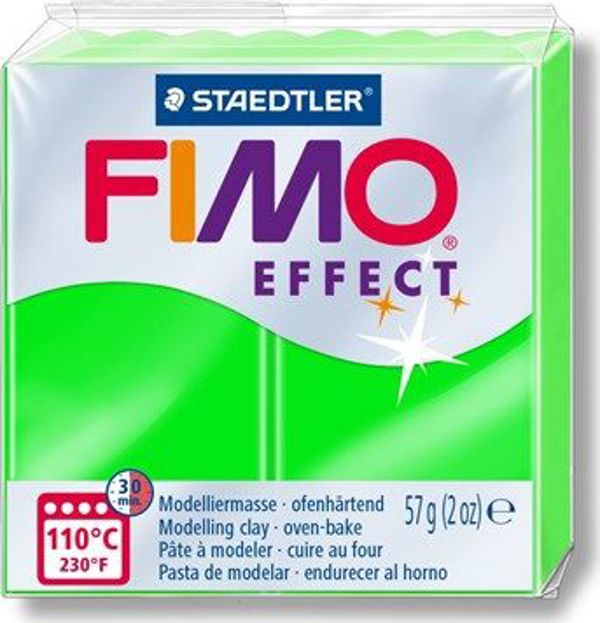 Fimo Θερμοσκληρυνόμενη Πλαστελίνη Effect Neon Πράσινο 57g