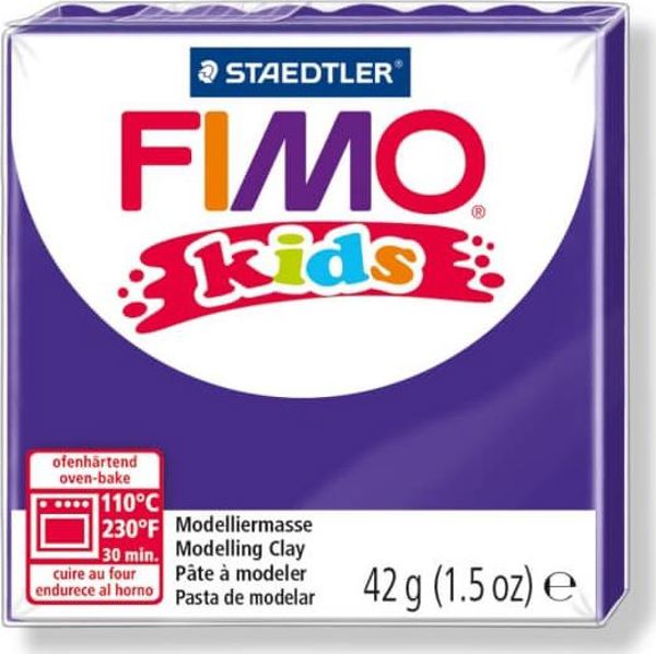 Fimo Kids Πηλός Θερμοσκληρυνόμενος, Λιλά, 42g