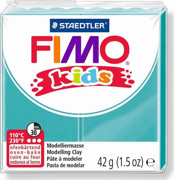 Fimo Πηλός Θερμοσκληρυνόμενος Kids Τιρκουάζ 42g – Πλαστελίνη για Κατασκευές