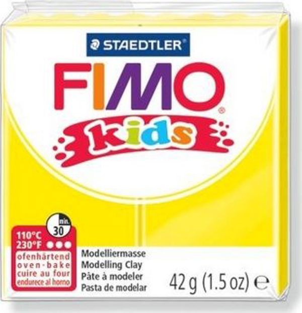 Fimo Πηλός θερμοσκληρυνόμενος Kids κίτρινος 42g