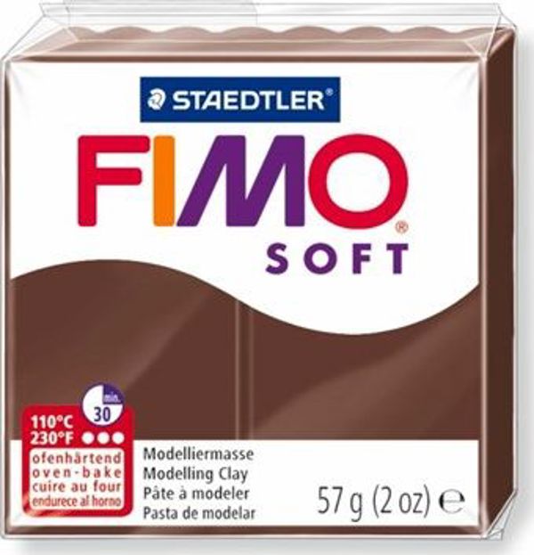 Fimo Πηλός Θερμοσκληρυνόμενος Soft Σοκολατί 57g - Πλαστική Μάζα Μοντελισμού