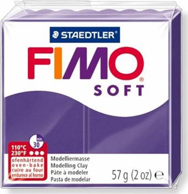 Fimo Θερμοσκληρυνόμενος πλαστικός πηλός Soft βιολετί 57g