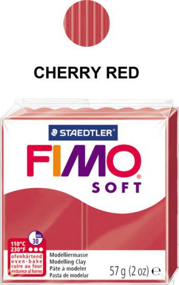 Fimo Θερμοσκληρυνόμενος Πηλός Soft, Χρώμα Κερασί, 57g