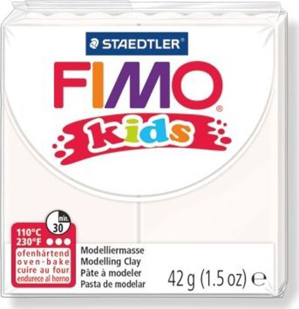 Fimo Πηλός Θερμοσκληρυνόμενος για Παιδιά, Λευκός, 42g