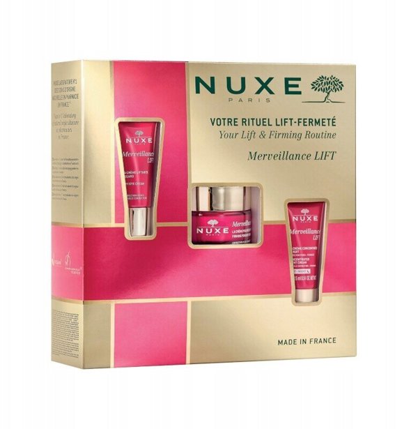 Nuxe Merveillance Lift Firmness Routine Set: Κρέμα Ημέρας 50ml, Κρέμα Ματιών 15ml & Κρέμα Νύχτας 15ml, Vegan Σετ Περιποίησης Προσώπου για Γυναίκες