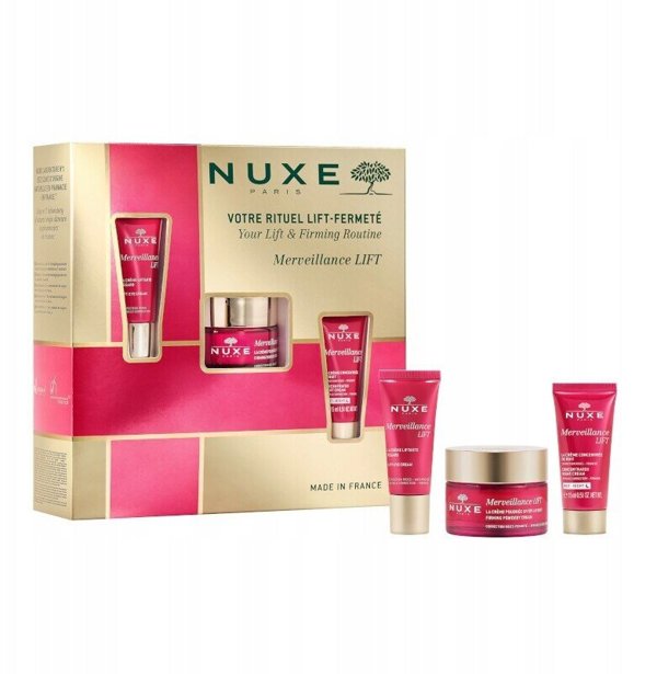 Nuxe Merveillance Lift Firmness Routine Set: Κρέμα Ημέρας 50ml, Κρέμα Ματιών 15ml & Κρέμα Νύχτας 15ml, Vegan Σετ Περιποίησης Προσώπου για Γυναίκες
